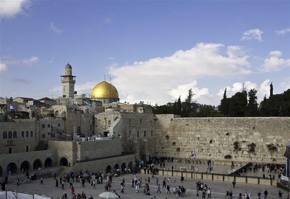 A view of Jerusalem and the Western Wall