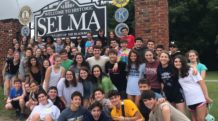Reform Jewish students visiting Selma, Alabama