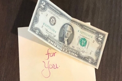 money in an envelope that says "for you," a tip for a rabbi