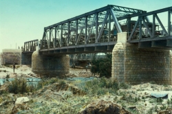 The Allenby Bridge, which crosses the Jordan River, connecting Jordan and the West Bank