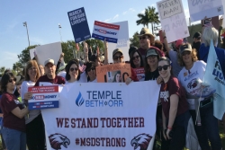 Members of Temple Beth Orr at a March for Our Lives event