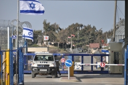 An Israeli border crossing in the Golan Heights