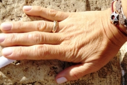 hand on the western wall