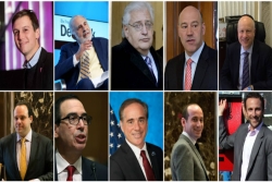 Collage of headshots of the 10 Jewish men serving in the new Trump administration