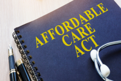 Affordable Care Act written on notebook