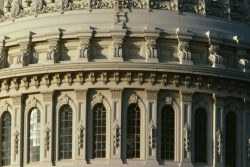 Close-up of exterior of U.S. Capitol dome
