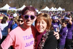 Eric Doppelt and his Aunt Jane representing Team Jane at a walk.