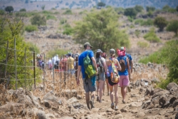 Birthright participants hiking in Israel