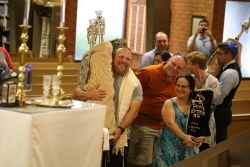 Congregation Children of Israel March with Torah Scrolls on Simchat Torah