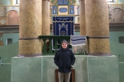 Sam Rubin at Lancut Synagogue