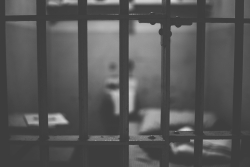 Out of focus image of a jail cell