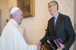 Rabbi Rick Jacobs meeting with Pope Francis at the Vatican