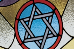 Stained glass Star of David